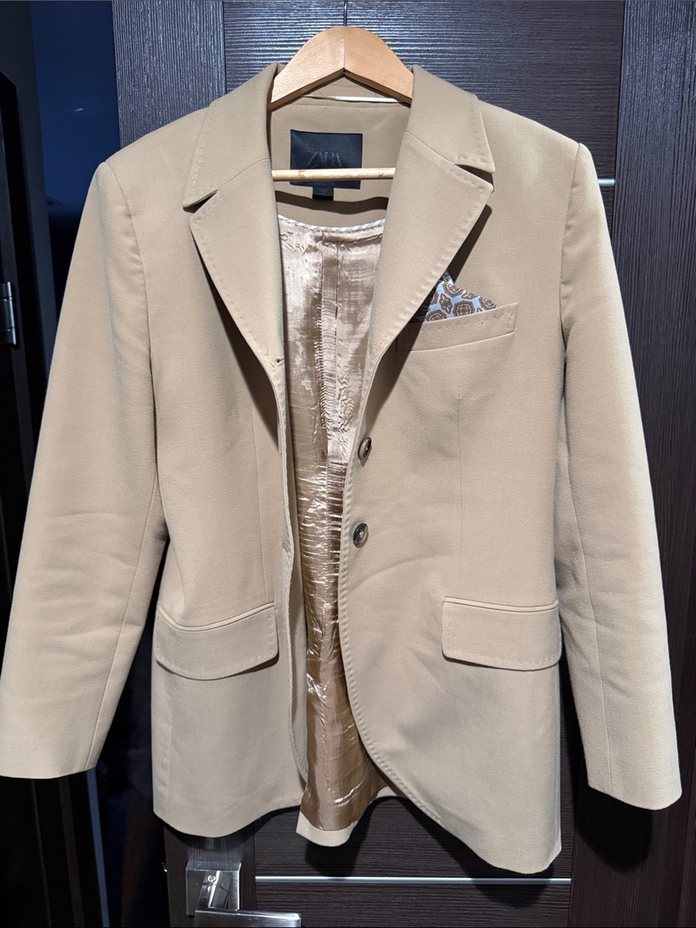 Zara Woman’s  Tan Single-Breasted Blazer